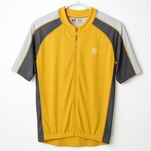 Canari Yellow and Gray Cycling Jersey